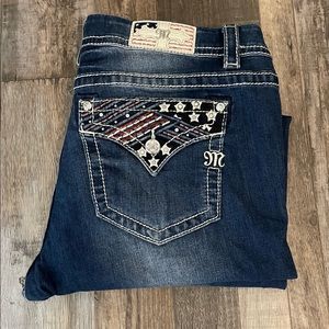Miss Me Boot Stretch Jeans- waist 34, length 31
